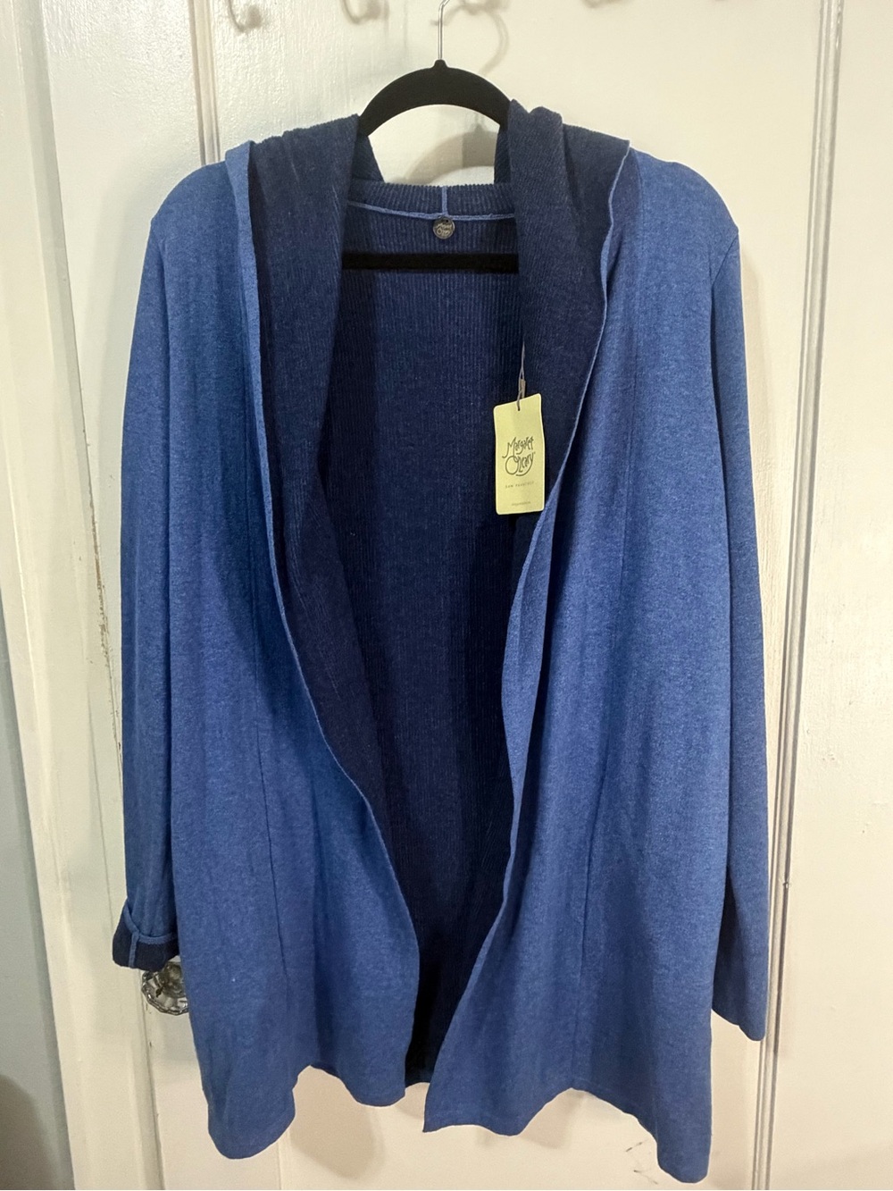 Margaret O’Leary long blue cardigan